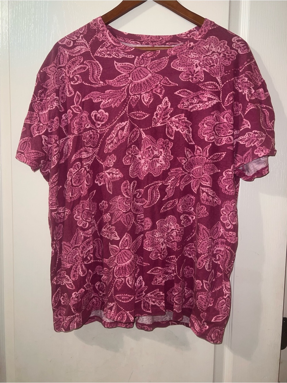 We The Free Pink Floral Short Sleeve Tee